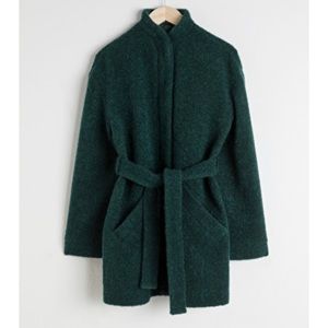 & other stories wool blend belted jacket